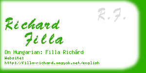 richard filla business card
